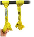 Core Prodigy Talon Pull Up Grip Strength Straps - Nylon Finger and Thumb Loops for Grip Training, Rock Climbing, Hand and Arm Strengthener (Yellow)