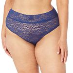 Ahh By Rhonda Shear Women's All Over Lace Brief, Navy, 3X