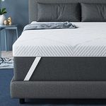 BedStory Mattress Topper Double, 3 Inch Cooling Memory Foam Mattress Topper Full Infused with Gel Bamboo Charcoal, Medium Firm Surmatelas Double, Bed Topper for Pressure Relief with Removable Cover