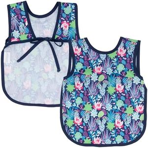 BapronBaby Desert Floral Bapron - No Neck Tie Safer Bib for Baby & Toddler - Soft Waterproof Stain Resistant - Machine Washable - Sz Baby/Toddler 6m-3T