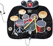 Global Gizmos Drum Kit Music Game Playmat ~ Kids, Fun ~ Includes Drumsticks ~ Interactive, Sounds ~ 52480 "