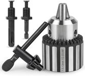 Eumtenr Heavy Duty 1/2-20UNF Drill Chuck for 1/2-20UNF Thread Spindle,with 1/4" Hex Shank, SDS Plus Shank Quick Conversion Adapt and K32 Chuck Jaw Tightening Key (1/16"-1/2" Capacity)