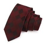 PELUCHE STYLE EVERMORE Nobby Men's Maroon & Black Color Necktie (Maroon & Black)