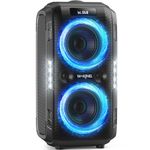 W-KING 250W PEAK Party Loudest Bluetooth Speaker Wireless Boom Box/Massive 120dB/12 Custom Bass/Super Bass, Portable Haut Parleur Speaker, 6.5'' Woofer/IPX5/MIC&Guitar in/USB/TF/AUX, Removable Battery