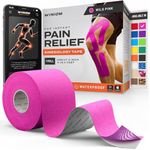 Kinesiology Tape-Incredible Support for Athletic Sports and Recovery+Free Taping Guide-Uncut 2 inch 16.4 feet Roll (Wild Pink + Free Taping Guide, Pack of 1)