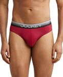 Jockey Men's Super Combed Cotton Elastane Stretch Solid Brief with Ultrasoft and Durable Waistband_US07_Red Pepper_L