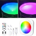 DeeprBlu Rechargeable Underwater Hot Tub Light with Remote, Color Changing Submersible Pool Lights, Underwater Bath Spa Lights Waterproof, Battery Operated Floating Pool Lights, Bathtub Light