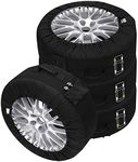 C&D Set of 4 Premium black tire covers, for all types of tires up to 660 mm (14-18")