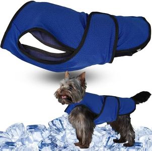 Lautus Pets Dog Cooling Vest - Lightweight Dog Cooling Jacket for Dogs. (S - Small 35cm, Blue)