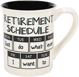 Enesco Our Name is Mud Retirement Schedule Nothing to Do Coffee Mug, 16 Ounce, Multicolor