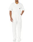 Dickies Men's Short-Sleeve Coverall, White, Medium