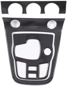 RURZTDAKM Real Carbon Fiber Interior Central Console Gear Shift Panel Kit Cover Trim for Jaguar F-Type 2013-2022 LHD 3PCS (Black Carbon)