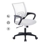 Office Chair, Ergonomic Desk Chair, Upgraded Executive Swivel Computer Chair with Lumbar Support for Home, Office (White)