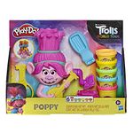 Play-Doh Trolls World Tour Rainbow Hair Poppy Styling Toy for Children 3 Years and Up with 6 Non-Toxic Colours