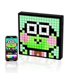 LED Pixel Display with APP Control, 16x16 Smart Digital Clock, Date, 12/24Hr, Graffiti Gaming Accessories for Desk/Wall Room Decor, DIY Creative Animations, and Pixel Art - for Kids and Adults