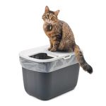 Savic Hop in Modern Cat Litter Tray, Anthracite (58.5x39x39.5cm)