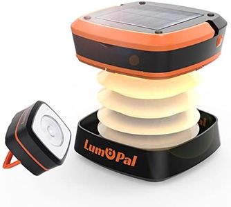 Lumopal Solar Lantern Camping, Collapsible Solar Camping Light Rechargable,LED Portable USB Solar Lamp IP54 Waterproof lights for Backpacking Gear,Emergency Charger for Phone,Tent,Power Outage, Hiking