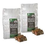 Premium Kiln-Dried Hardwood Logs - 60L Sack 23.5cm Long | WoodSure Approved | Ideal for Fireplaces, Wood Burners, Stoves, Pizza Ovens, Camp Fires and Chimineas (2 x 60L Sacks)