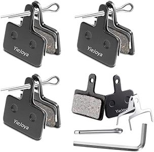YieJoya Plaquettes de Frein à Disque pour vélo, 4 Paires de cuivres Rouges Semi-métalliques Disc Brake Pads pour VTT Frein à Disque I Bike Belts I Bremsbelag (4 pièces)