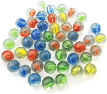 TYPHEERX 50 bolas de cristal 16 mm bolas de colores mármol para juegos de carreras a pie, proyectos de bricolaje o decoración del hogar