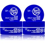 RedOne Hair Styling Aqua Wax Blue 2x 150 ml |Strong Hold l | Hair Gel Wax | Ultra Hold | Men & Women Hair Wax | Bubblegum Scent | Maximum Control