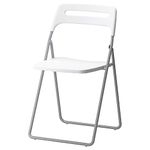 Ikea Polypropylene plastic Durable/Resistant Folding Chair (42 X 45 X 76) By Stockland (White)