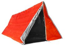 SE ET3683 Emergency Outdoor Tube Tent with Steel Tent Pegs, Orange