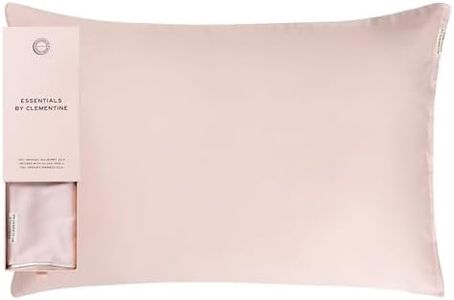 Clementine Sleepwear Essentials Organic King Size Pillowcase Ballet Pink | Two-Tone Bamboo and Silver Ion Silk for Acne-Prone Skin, Anti-Aging, and Hydrated Hair and Skin