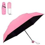 RENARSH Travel Umbrella Windproof and Uv Protection with Capsule Case