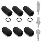 Voarmaks A20 Mic Cover Replacement Microphone Foam Covers Compatible with Bose A20 A10 A30 Aviation Headsets - High-Density Sponge Windscreen Set (2 Packs, 6 Pieces)