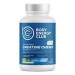 Body Energy Club Creatine Chews with Creapure® – Lemon Flavour, 90 Chewable Tablets – Vegan, Gluten-Free, Non-GMO