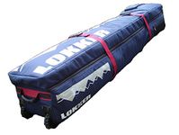 LOKKER Wheelie Team Snowboard Travel Bag, fully padded carry split deck case for upto 2 snow boards and all your ski gear, with WHEELS.