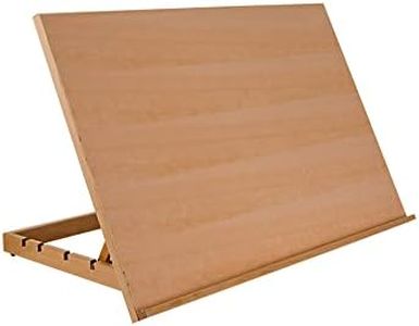 SoHo Urban Artist Extra Large 19.75" x 29.5" Adjustable Portable Drawing Board Stand Easel, 5 Positions, Natural Beechwood Finish