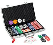Powerpak 300 Pcs Casino Style Poker Chips Set (with Denomination) in Aluminium Case-YYPS103 for Teen