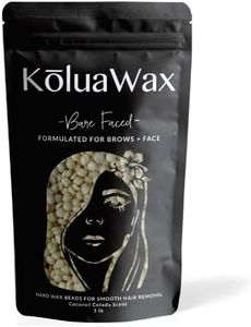 KoluaWax Hard Wax Beads for Hair Removal - Legs, Arms, Back, Chest, Large Areas & Curves - 1LB Refill Pearl Beads for Wax Warmer Kit - For All Skin Types & Sensitive Skin