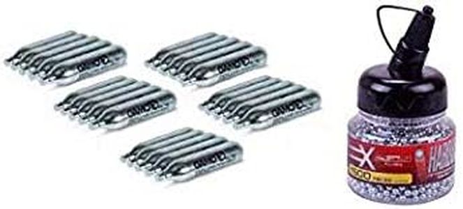DataPrice Pack 25 bombonas CO2 12gr. Gamo + 1 Biberón de 1.500 Bolas BB´s. para Pistolas y Carabinas