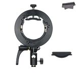 Godox S2 Speedlite S-type Bracket, Speedlight Bowens Mount Compatible with Godox Camera Flash, V1 AD100Pro AD200Pro AD300Pro AD400Pro V860II TT685 TT600 TT350,Precise Tilt Control, Umbrella Mount Slot