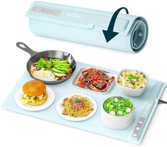 Portable Food Warming Mat for Buffet - XGOBHC Electric Warming Tray with 3 Level Temperature, Fast Heating Silicone Food Warming Mat for Parties Gatherings, Roll-Up Storage, Auto Shut-Off, Blue