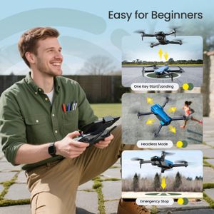 Holy Stone HS290 Foldable Drone – 1080P HD Camera, RC Quadcopter, 2 Batteries, Blue