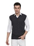 eWools Men's Winterwear Woolen Self Cardigan Sweaters (Black, Large)