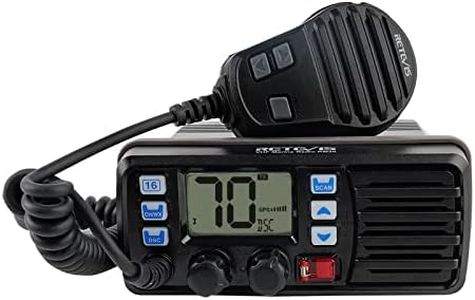 Retevis RM20 Fixed Marine Radio, Marine Transceiver, GPS IP67 Waterproof Mobile Transceiver, 25W Triple Watch, VHF Radio, Marine Walkie Talkie with Loudspeaker for Boats(1 Pack)