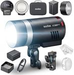 GODOX AD300Pro II AD300 Pro II TTL HSS Outdoor Flash Strobe, 350 Full Power Flashes/1/512-1/1 Power Adjust/0.01-1.5s Recycle/16-Color Group Indicator Lights/12W Bi-Color Modeling Lamp/HD Color Screen