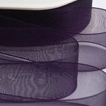 Italian Options Organza Chiffon Ribbon, 15mm x 20 Metre Roll, Aubergine