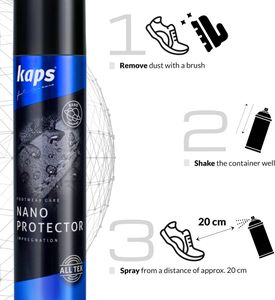 KAPS Nano Protector Spray – Water & Stain Repellent for Shoes & Bags