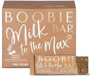 Boobie Bar Peanut Butter Lactation Bar | #1 Selling Lactation Snack Bars | Gluten Free & Vegan Lactation Snacks To Support Milk Supply Increase, 6 Bars (1 Box)