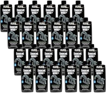 Flitz Faucet Wax, Polish and Sealant Made with Exclusive Carnauba and Beeswax Formula, Leaves No Residue or Scratches, Perfect for Door Hardware, Kitchen and Bathroom, Made in USA, 7.6 oz - 24 Pack