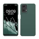 kwmobile Case Compatible with Motorola Moto G24 / Moto E14 / Moto G04 / Moto G04s Case - TPU Silicone Phone Cover with Soft Finish - Forest Green