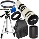 Ultimaxx’s Professional Deluxe 650-1300mm (w/ 2X Converter1300-2600mm) Manual Zoom Lens Kit for Canon EOS 9000D 800D 760D 750D 700D 1300D 1200D T100, 4000D, 3000D, 2000D, 1500D DSLR Cameras