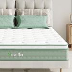 Novilla Mattresses King Size 9.8 Inch 3-Zone Gel Memory Foam Pocket Sprung Mattress, 5FT Hybrid Mattress Firm with Oeko-tex Knitted Fabric and CertiPUR-US Foam 150x200x25cm