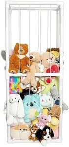 Lilly's Love Stuffed Animal Plushie Playhouse - Standing Storage Organizer Display | Made from Furniture-Grade, Easy to Assemble PVC, Stores More Stuffies Than Hammocks & Bean Bags | 55" x 22" x 12"